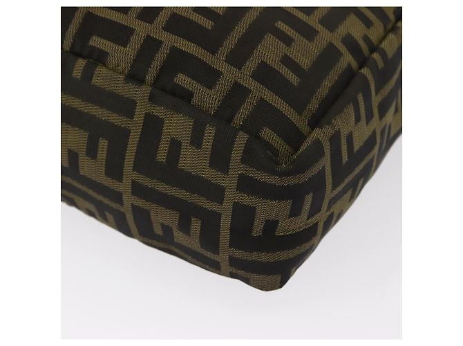 FENDI Zucca Canvas Handtasche Schwarz Braun Silber Authentisch 152992 - Ansicht 16