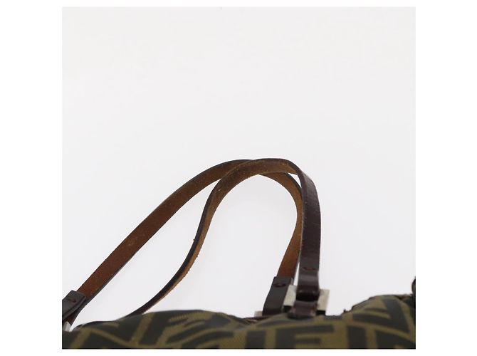 FENDI Zucca Canvas Handtasche Schwarz Braun Silber Authentisch 152992 - Ansicht 9