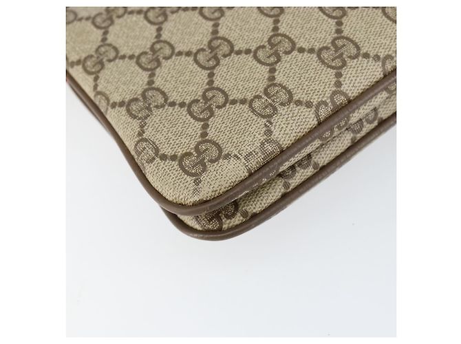 Borsa a Spalla Gucci GG Supreme Web Sherry Line PVC Beige 904 02 035 Auth 153952 - vista 14