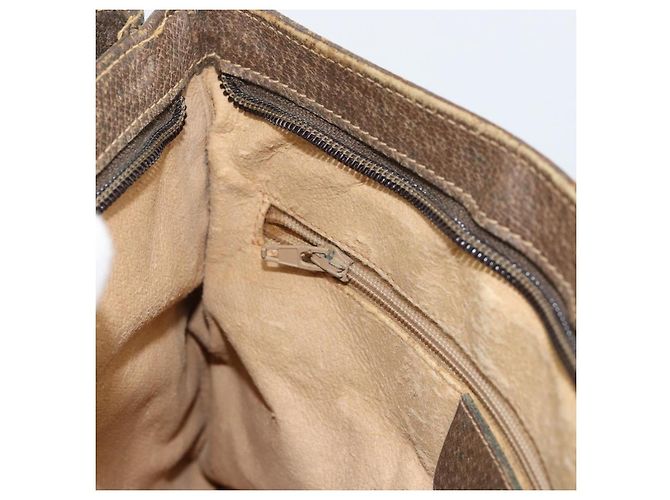 Borsa a Spalla Gucci GG Supreme Web Sherry Line PVC Beige 904 02 035 Auth 153952 - vista 21