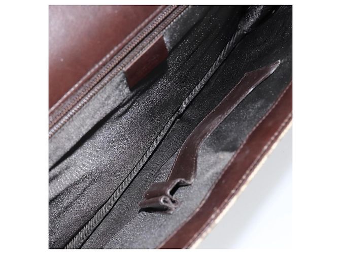 Bolsa de Mão GUCCI GG Supreme PVC Bege Prata 34044 Auth ep12061 - vista 11