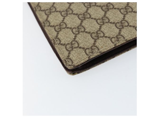Bolsa de Mão GUCCI GG Supreme PVC Bege Prata 34044 Auth ep12061 - vista 14