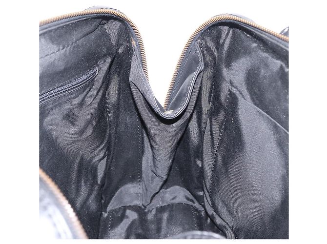 CHANEL Borsa a Mano Wild Stitch in Pelle di Agnello Nera CC Auth BA8410 Nero - vista 19