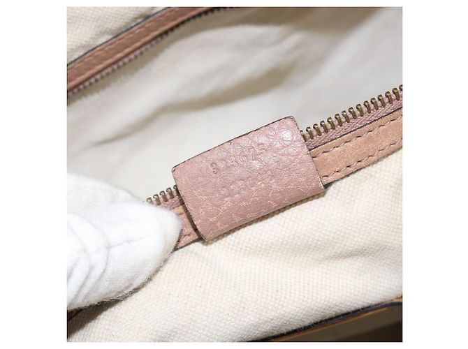 Borsa a mano in pelle rosa oro GUCCI 323675 Auth ka258 D'oro - vista 12