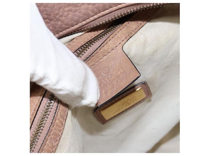 Borsa a mano in pelle rosa oro GUCCI 323675 Auth ka258 D'oro - vista 19