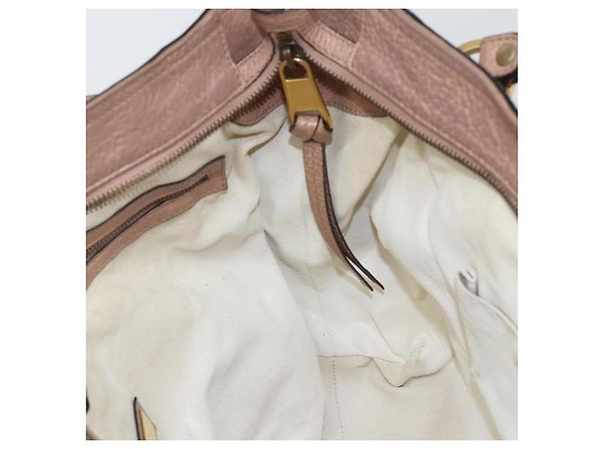 Borsa a mano in pelle rosa oro GUCCI 323675 Auth ka258 D'oro - vista 20