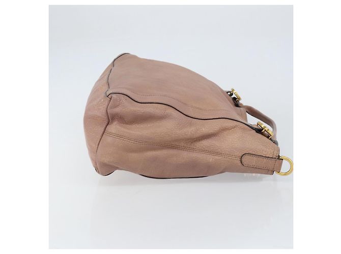 Borsa a mano in pelle rosa oro GUCCI 323675 Auth ka258 D'oro - vista 3