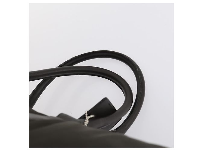 Borsa Boston PRADA in nylon e pelle khaki argento autentica bs31176 Cachi - vista 14