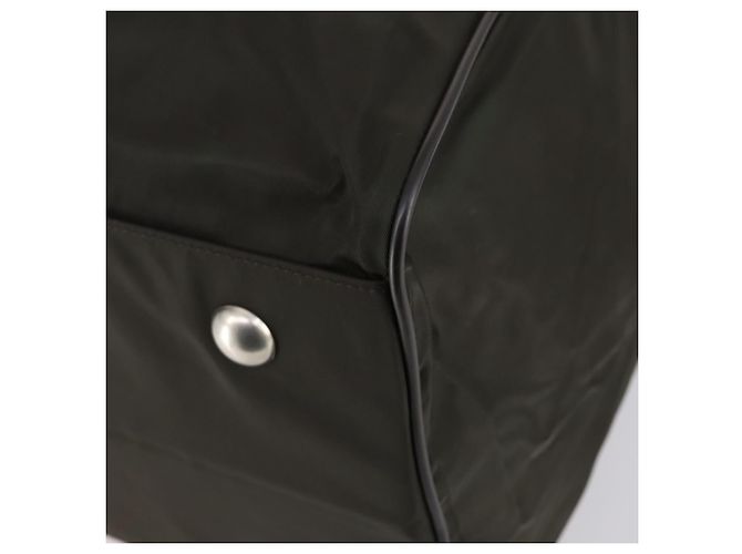 Borsa Boston PRADA in nylon e pelle khaki argento autentica bs31176 Cachi - vista 16