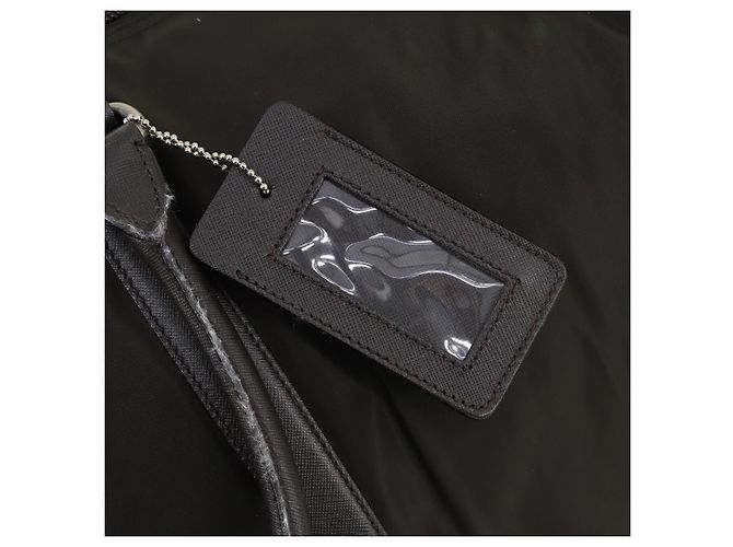 Borsa Boston PRADA in nylon e pelle khaki argento autentica bs31176 Cachi - vista 18