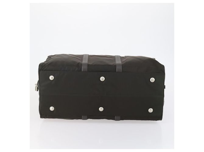 Borsa Boston PRADA in nylon e pelle khaki argento autentica bs31176 Cachi - vista 5