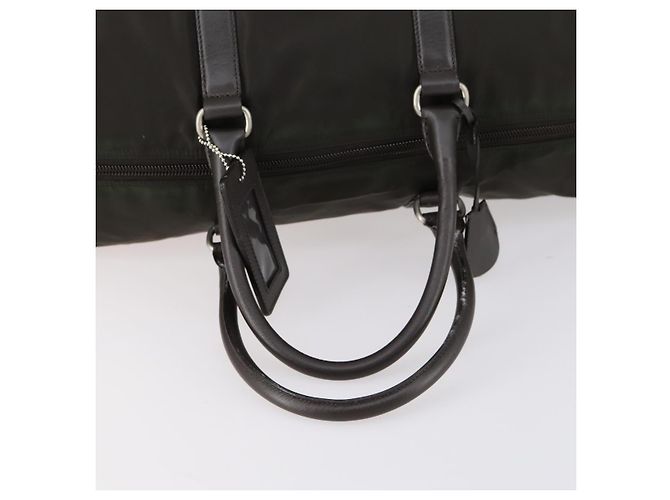 Borsa Boston PRADA in nylon e pelle khaki argento autentica bs31176 Cachi - vista 7