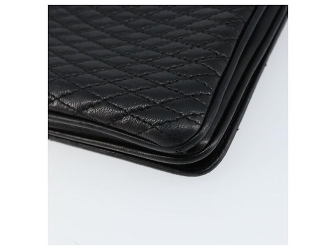 BALLY Bolso de Hombro de Cuero Acolchado con Cadena Negro Oro Auth th6489 Dorado - vista 15