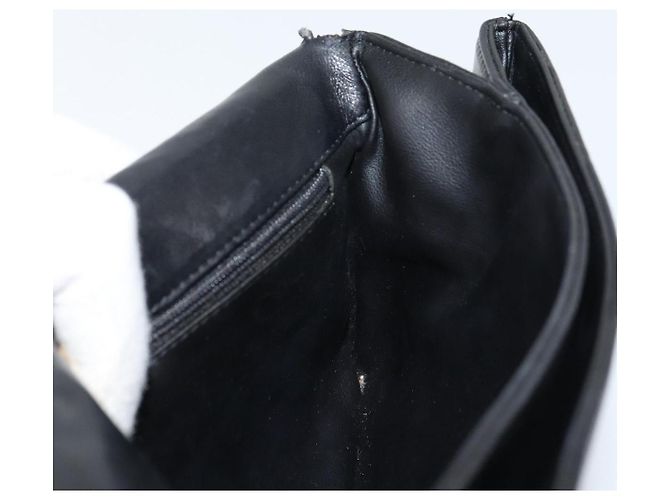 BALLY Bolso de Hombro de Cuero Acolchado con Cadena Negro Oro Auth th6489 Dorado - vista 19