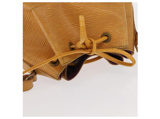 Noe LOUIS VUITTON Borsa a Spalla Petit Noé Epi Gialla M44109 LV Auth BA8332 Giallo - vista 7