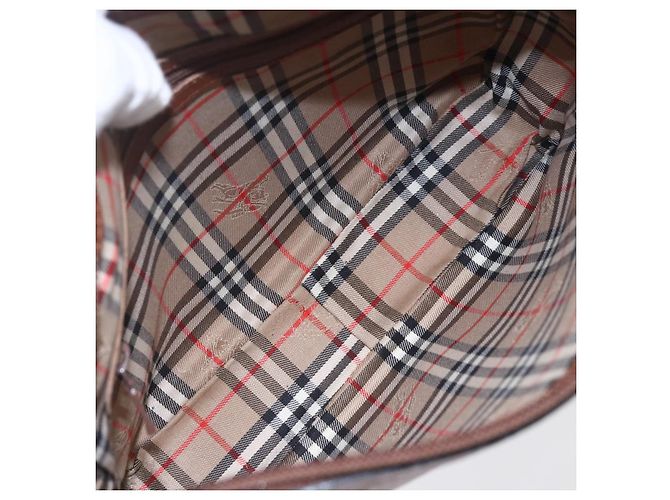 Autre Marque Borsa a Spalla Burberrys in Pelle Marrone Oro Auth ka247 D'oro - vista 11