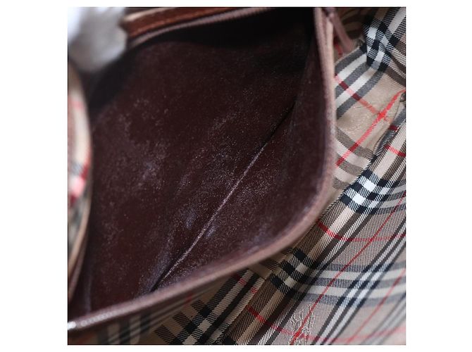 Autre Marque Borsa a Spalla Burberrys in Pelle Marrone Oro Auth ka247 D'oro - vista 12