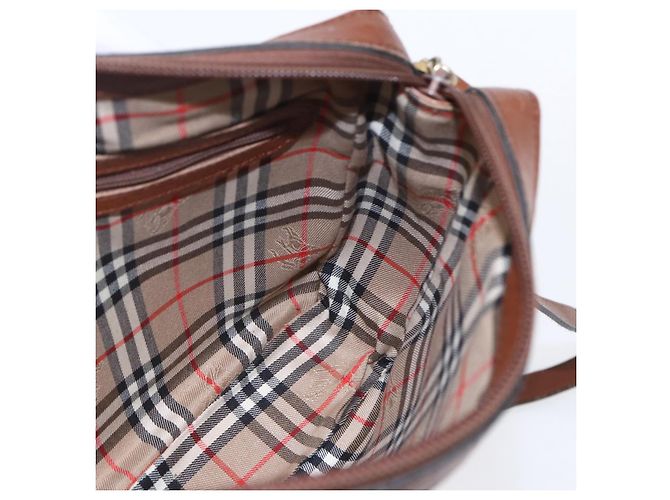 Autre Marque Borsa a Spalla Burberrys in Pelle Marrone Oro Auth ka247 D'oro - vista 18