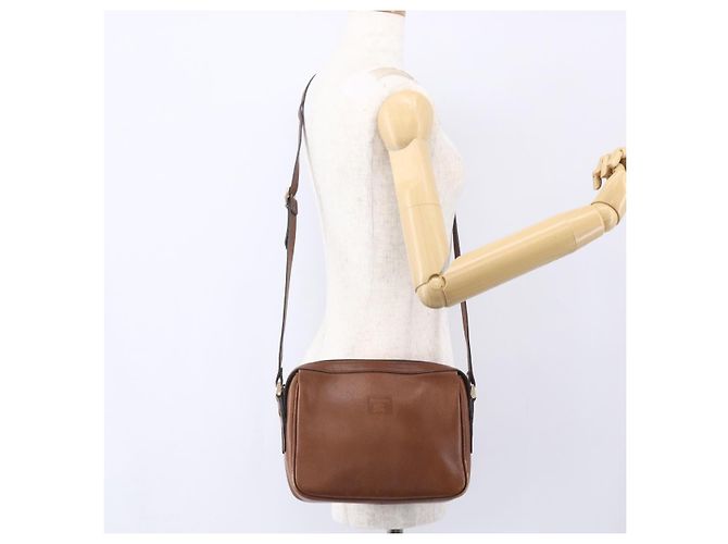 Autre Marque Borsa a Spalla Burberrys in Pelle Marrone Oro Auth ka247 D'oro - vista 20
