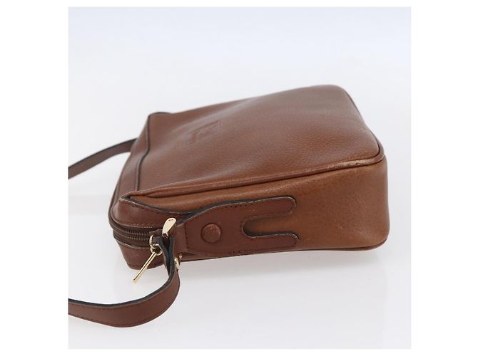 Autre Marque Borsa a Spalla Burberrys in Pelle Marrone Oro Auth ka247 D'oro - vista 3