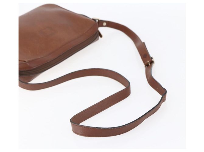 Autre Marque Borsa a Spalla Burberrys in Pelle Marrone Oro Auth ka247 D'oro - vista 7