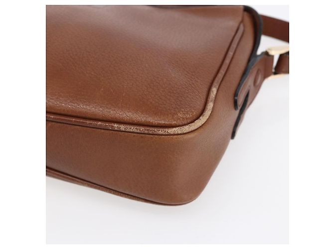 Autre Marque Borsa a Spalla Burberrys in Pelle Marrone Oro Auth ka247 D'oro - vista 9
