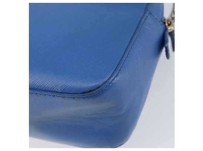 Borsa a Spalla Vala Chain in Pelle Blu Oro Salvatore Ferragamo Auth ka240 D'oro - vista 15