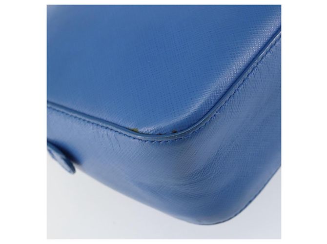 Borsa a Spalla Vala Chain in Pelle Blu Oro Salvatore Ferragamo Auth ka240 D'oro - vista 16