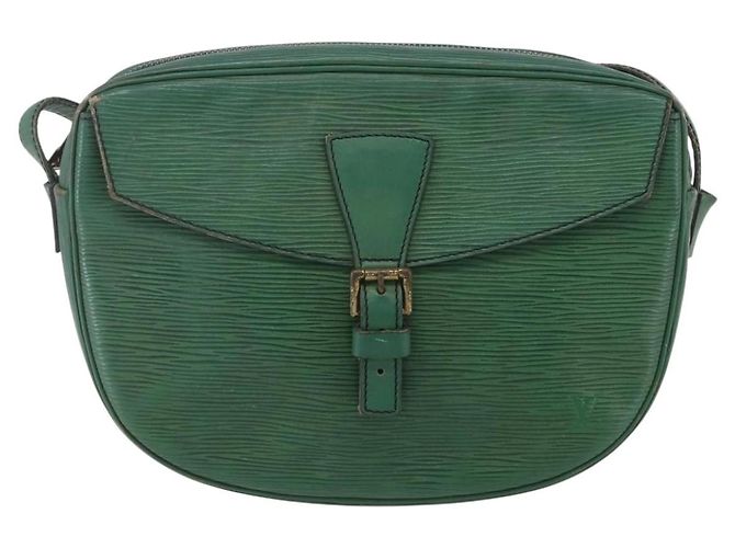 LOUIS VUITTON Bolsa de Ombro Epi Jeune Fille MM Verde M52154 LV Auth ka206 - vista 13