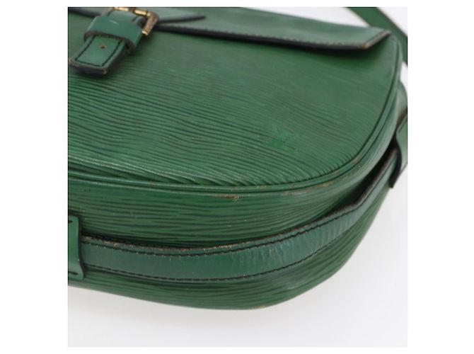 LOUIS VUITTON Bolsa de Ombro Epi Jeune Fille MM Verde M52154 LV Auth ka206 - vista 14