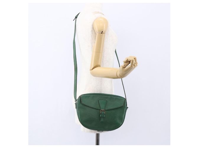 LOUIS VUITTON Bolsa de Ombro Epi Jeune Fille MM Verde M52154 LV Auth ka206 - vista 24