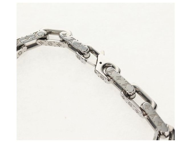 Collana a catena LOUIS VUITTON Metallo Argento M00307 LV Auth am9411M - vista 5