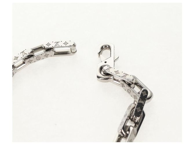Collana a catena LOUIS VUITTON Metallo Argento M00307 LV Auth am9411M - vista 6