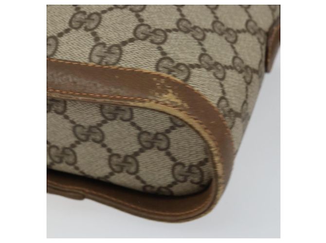 Gucci Borsa GG Supreme Web Sherry Line in PVC beige e oro 904 02 070 Auth ep11689 D'oro - vista 10