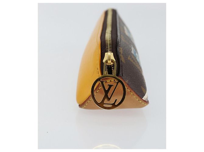 LOUIS VUITTON Monogram Vivienne Stiftetui Elizabeth GI0828 LV Auth 149287 Gelb Monogramm - Ansicht 4