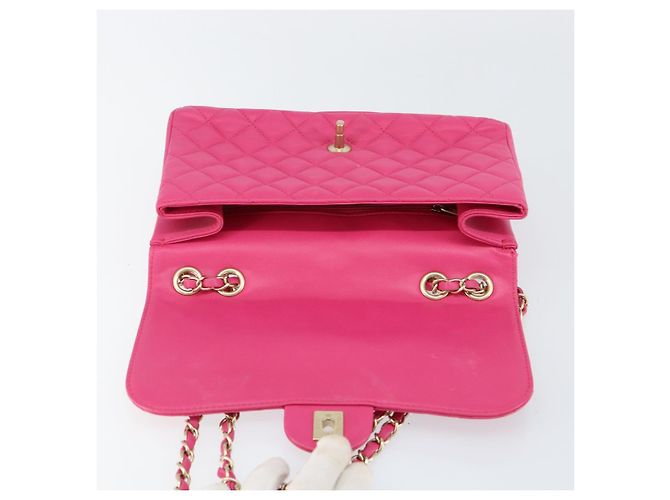 CHANEL Mini Matelassé Borsa a Spalla con Catena in Pelle di Agnello Rosa Oro CC Auth 150617 D'oro - vista 10