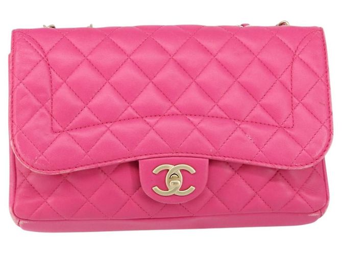 CHANEL Mini Matelassé Borsa a Spalla con Catena in Pelle di Agnello Rosa Oro CC Auth 150617 D'oro - vista 13