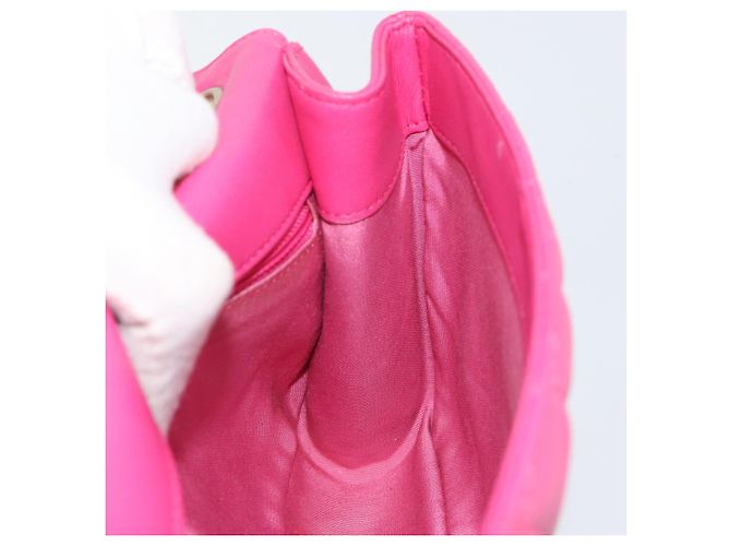 CHANEL Mini Matelassé Borsa a Spalla con Catena in Pelle di Agnello Rosa Oro CC Auth 150617 D'oro - vista 19