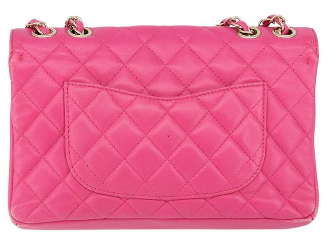 CHANEL Mini Matelassé Borsa a Spalla con Catena in Pelle di Agnello Rosa Oro CC Auth 150617 D'oro - vista 2