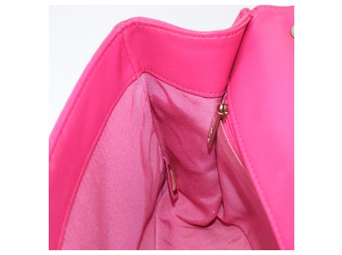 CHANEL Mini Matelassé Borsa a Spalla con Catena in Pelle di Agnello Rosa Oro CC Auth 150617 D'oro - vista 20