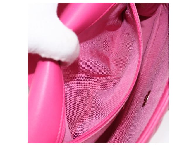 CHANEL Mini Matelassé Borsa a Spalla con Catena in Pelle di Agnello Rosa Oro CC Auth 150617 D'oro - vista 22