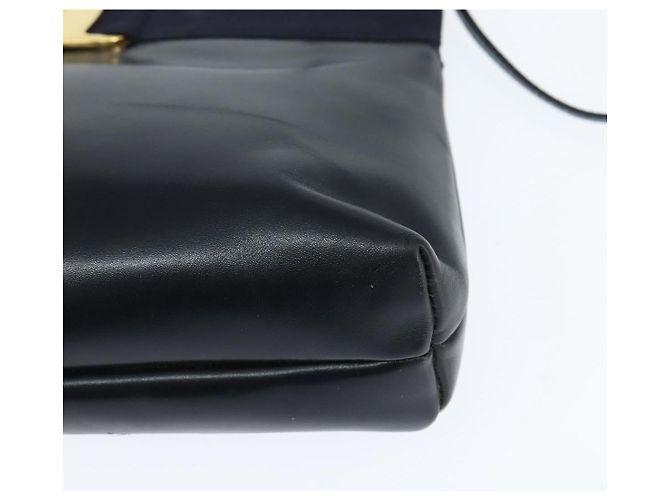 Borsa a Spalla Vala in Pelle Blu Navy e Oro di Salvatore Ferragamo Auth bs30511 D'oro - vista 11