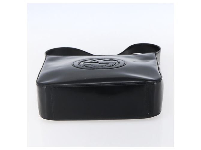 Borsa a Spalla GUCCI Soho Smalto Nero Auth 147072 - vista 9