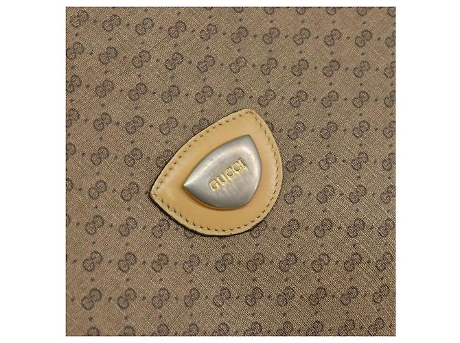Borsa tote in PVC beige della linea Sherry di GUCCI Micro GG Supreme Auth yk19729 - vista 14
