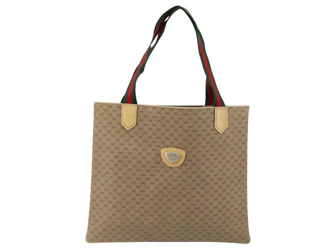 Borsa tote in PVC beige della linea Sherry di GUCCI Micro GG Supreme Auth yk19729 - vista 2