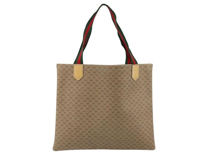 Borsa tote in PVC beige della linea Sherry di GUCCI Micro GG Supreme Auth yk19729 - vista 3