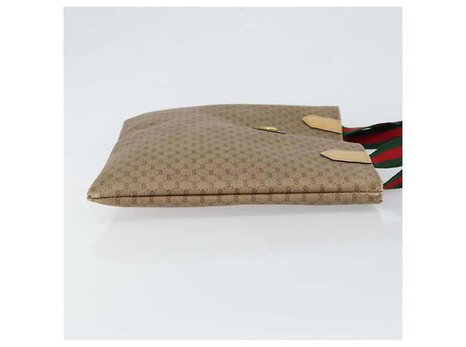 Borsa tote in PVC beige della linea Sherry di GUCCI Micro GG Supreme Auth yk19729 - vista 4