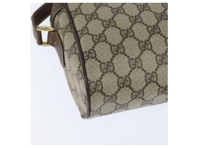 Borsa Sherry Line GG Supreme Web di GUCCI in PVC beige e oro 40 02 088 Auth 147770 D'oro - vista 12