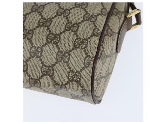 Borsa Sherry Line GG Supreme Web di GUCCI in PVC beige e oro 40 02 088 Auth 147770 D'oro - vista 13