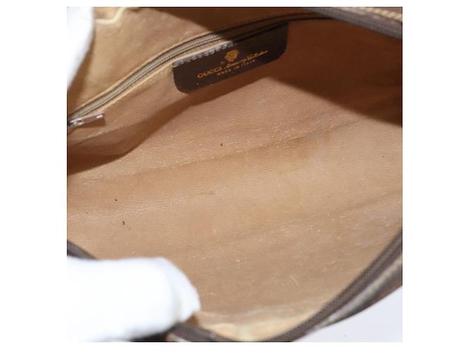 Borsa Sherry Line GG Supreme Web di GUCCI in PVC beige e oro 40 02 088 Auth 147770 D'oro - vista 16